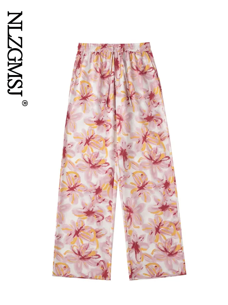 

Шикарная весенне-осенняя модная офисная одежда Nlzgmsj 2022, широкие брюки, женские брюки, винтажные женские брюки с высокой талией