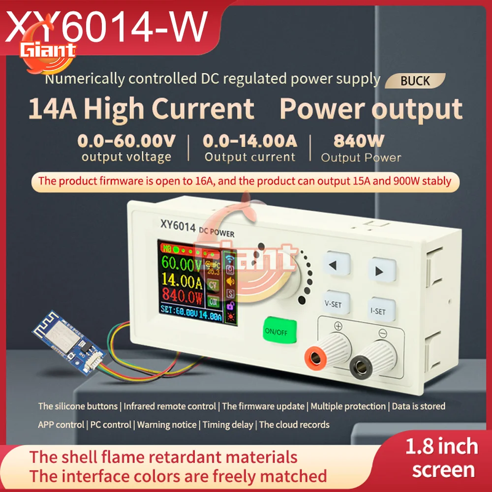 

XY6014 CNC Регулируемый понижающий модуль постоянного тока с постоянным напряжением и постоянным током 50 А 900 Вт
