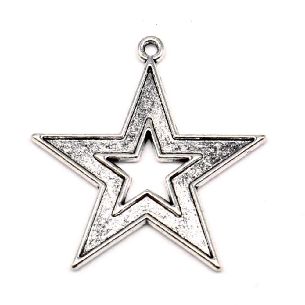 

Pentagram Charm For Making Jewelry Diy Finding 30pcs 33x35mm