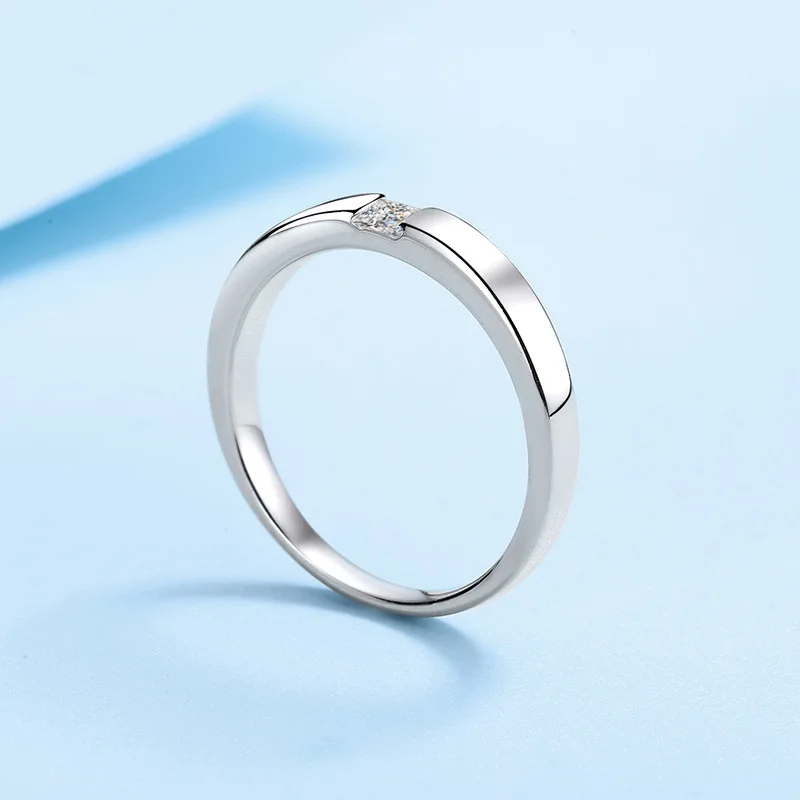Фото HTOTOH 0,3 Ct D принцесса 18K покрытое белым золотом 925 серебро Муассанит кольцо Grilfriend женщина подарок символ любви женщина девушка подарок №4