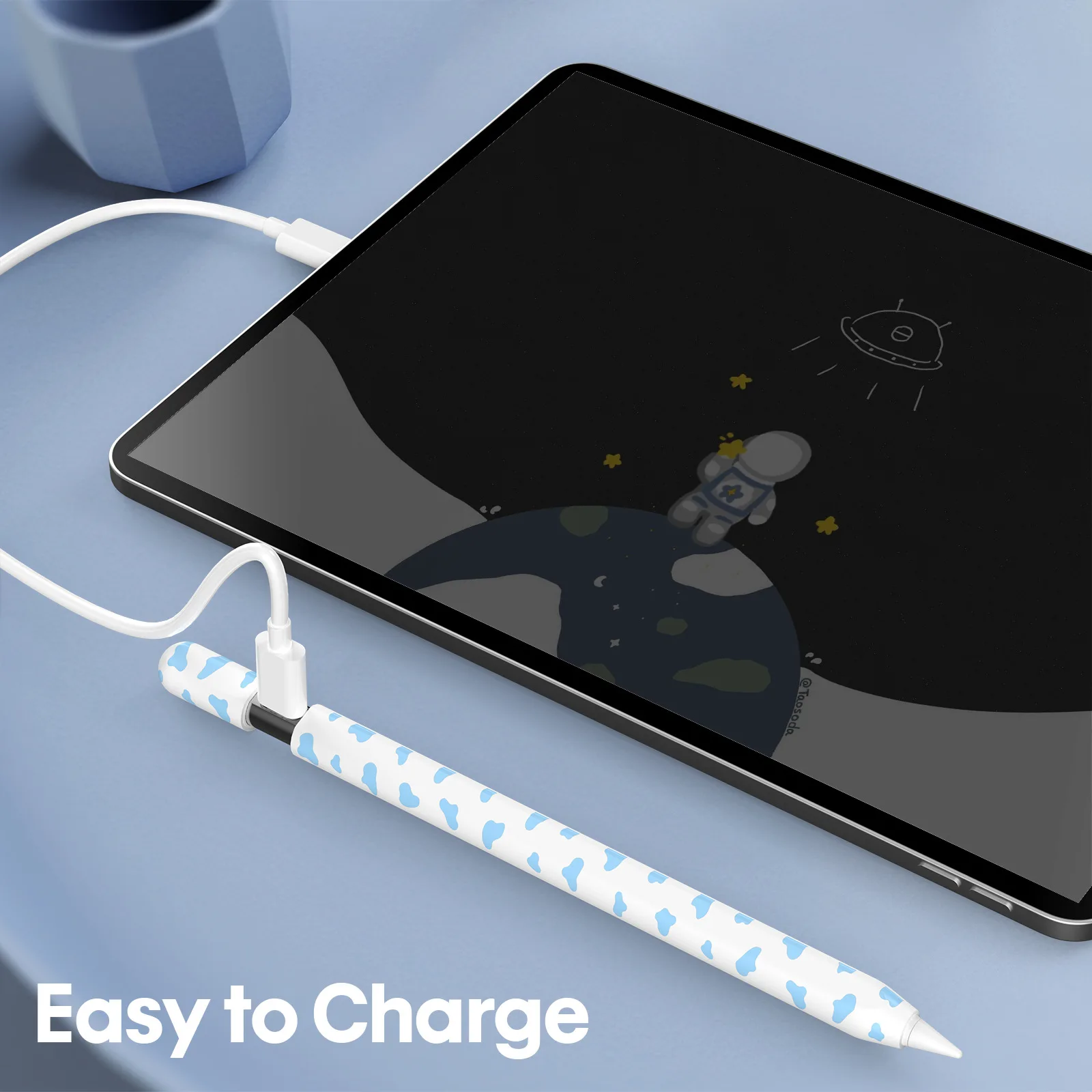 Мягкий силиконовый защитный чехол для Apple Pencil 3-го поколения USB-C нескользящий