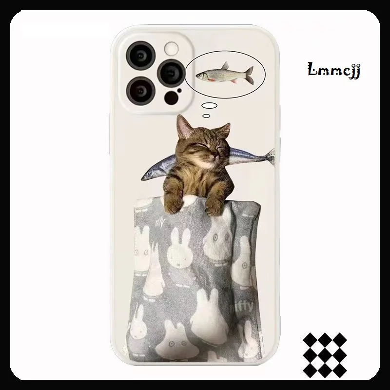 

Lmmcjj Cat Fish Phone Case For Samsung Galaxy S22 S23 Plus S21 A13 A53 5G A14 A22 A23 A32 A33 A54 Note 20 Silicone iPhone Cover
