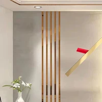 5 meter stainless steel flat decorative lines self adhesive wall sticker silver titanium gold background wall ceiling edge strip
