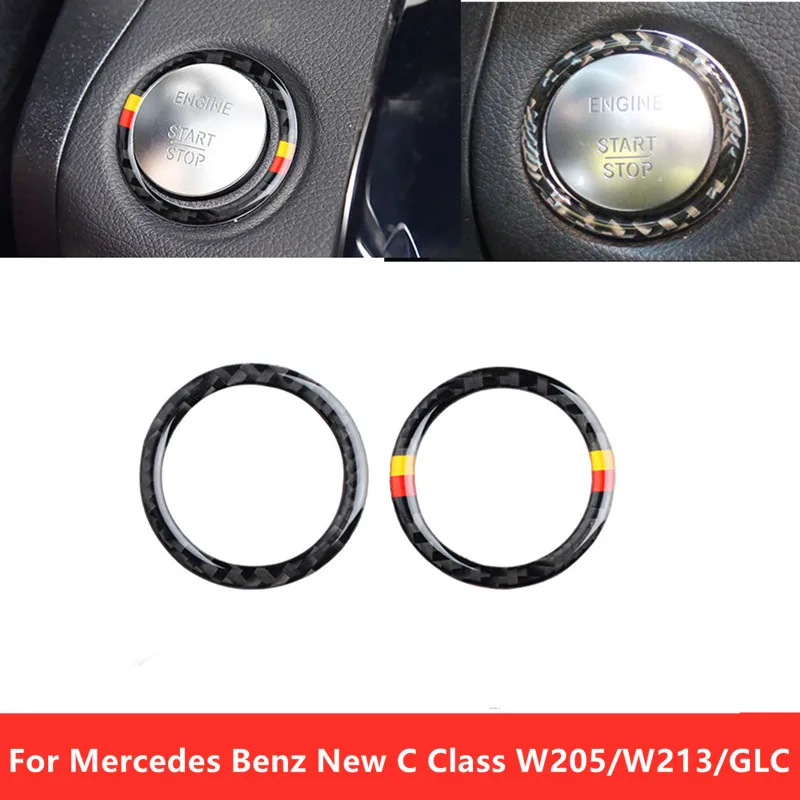 

Engine Start Stop Button Cover Sticker Ignition Decive Stickers Car Styling For Mercedes Benz New C Class GLC W205 W213