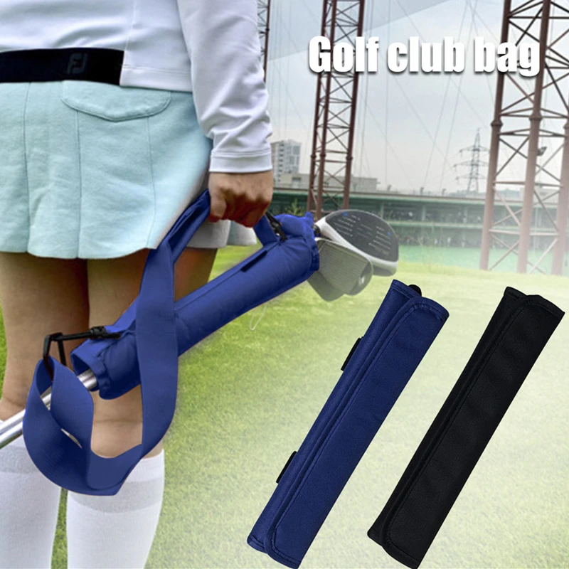 Lightweight Golf Club Carrier Bag Portable Carry Driving Range Course Training Travel Adjustable Shoulder Strap Crossbody Bag