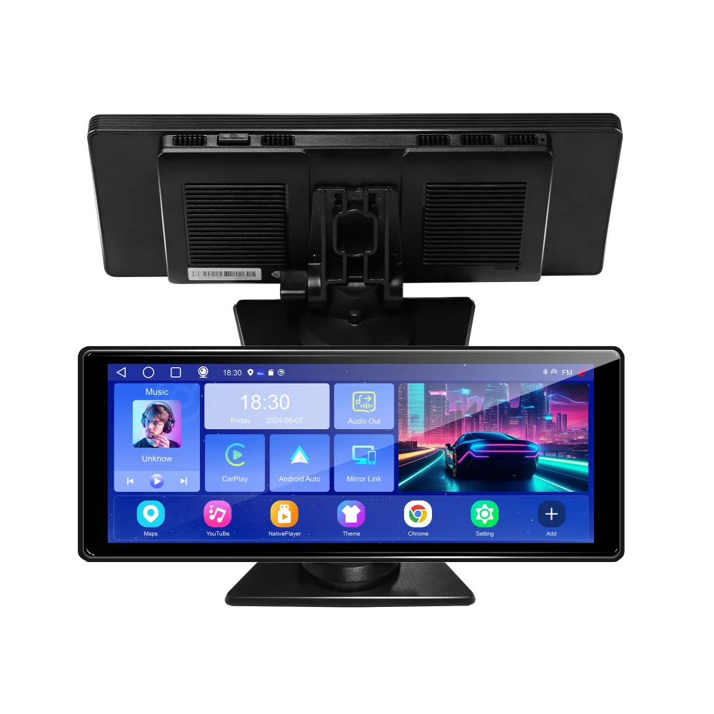10 26-дюймовый автомобильный видеорегистратор с Android 13 2G + 32G беспроводной CarPlay и Auto