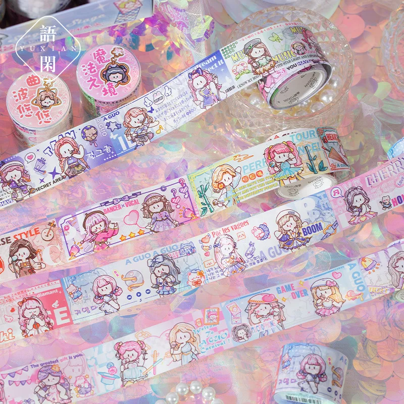 1 шт./партия, декоративные клейкие ленты для скрапбукинга