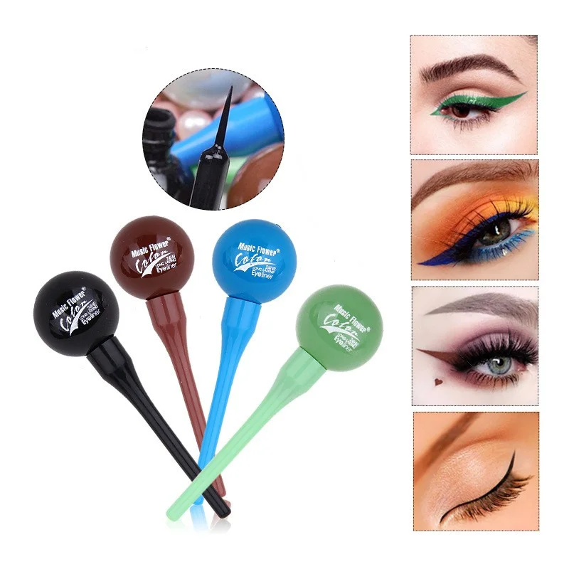 Waterproof Colorful Eyeliner Liquid Purple Blue Black Coffee Green Color Eye Liner Pen Makeup Eyes Cosmetics for Beauty Gift