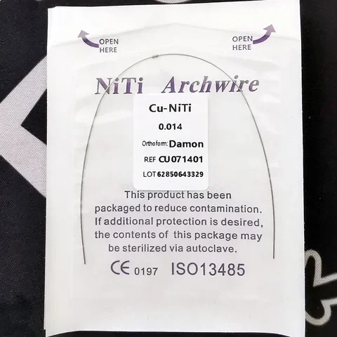 Стоматологические ортодонтические провода Cu-NiTi Damon круглые/прямоугольные
