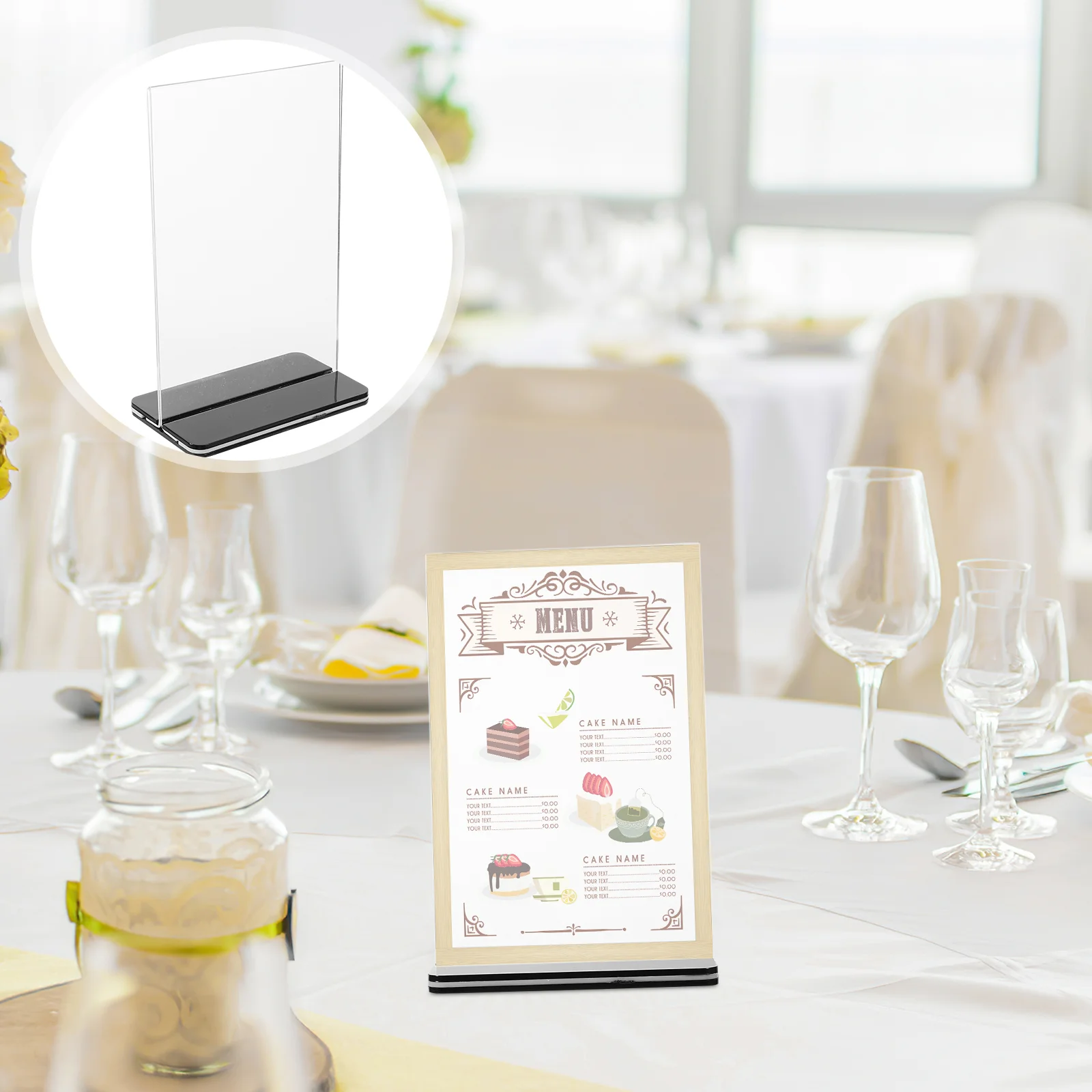 3 шт. прозрачная подставка вращающаяся фоторамка свадебный знак держатель для