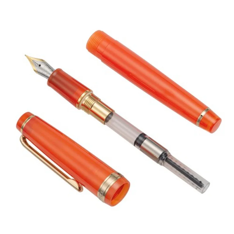 A + 2 шт. Перьевая ручка Jinhao 82, перо EF и F, прозрачный оранжевый с золотым зажимом (art.: 3920d2e653b04) - 3920d2e653b04