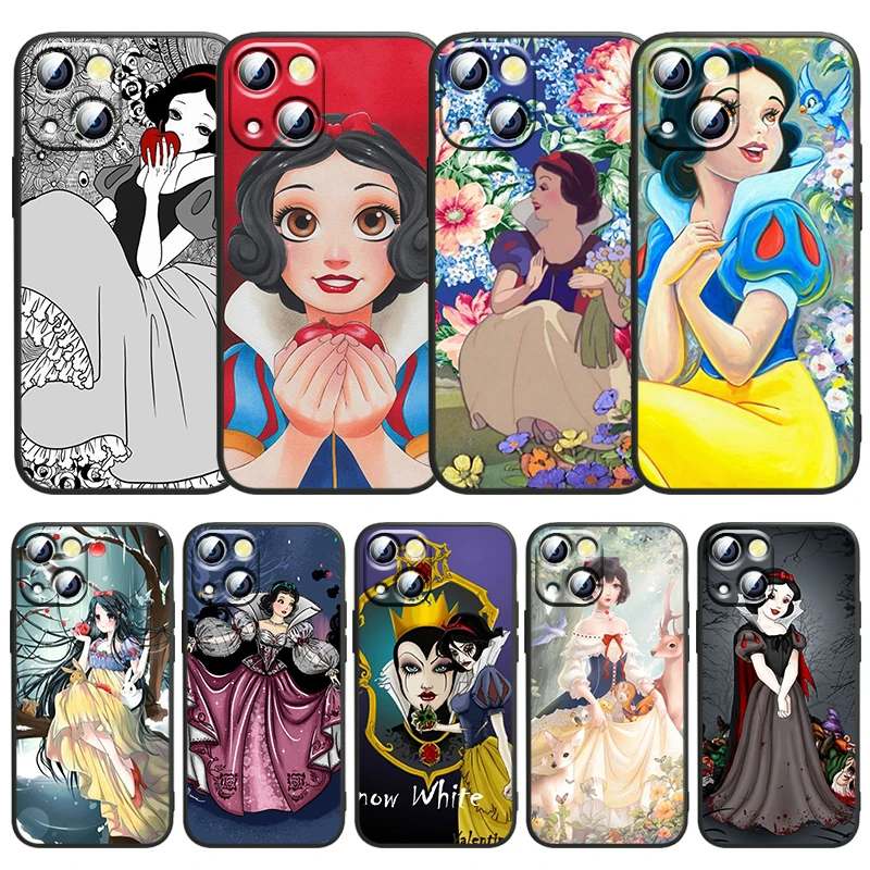 

Disney Snow White Princess Phone Case For Apple iPhone 14 13 12 11 SE XS XR X 7 8 6 5 mini Plus Pro MAX 2020 Black FUndas TPU