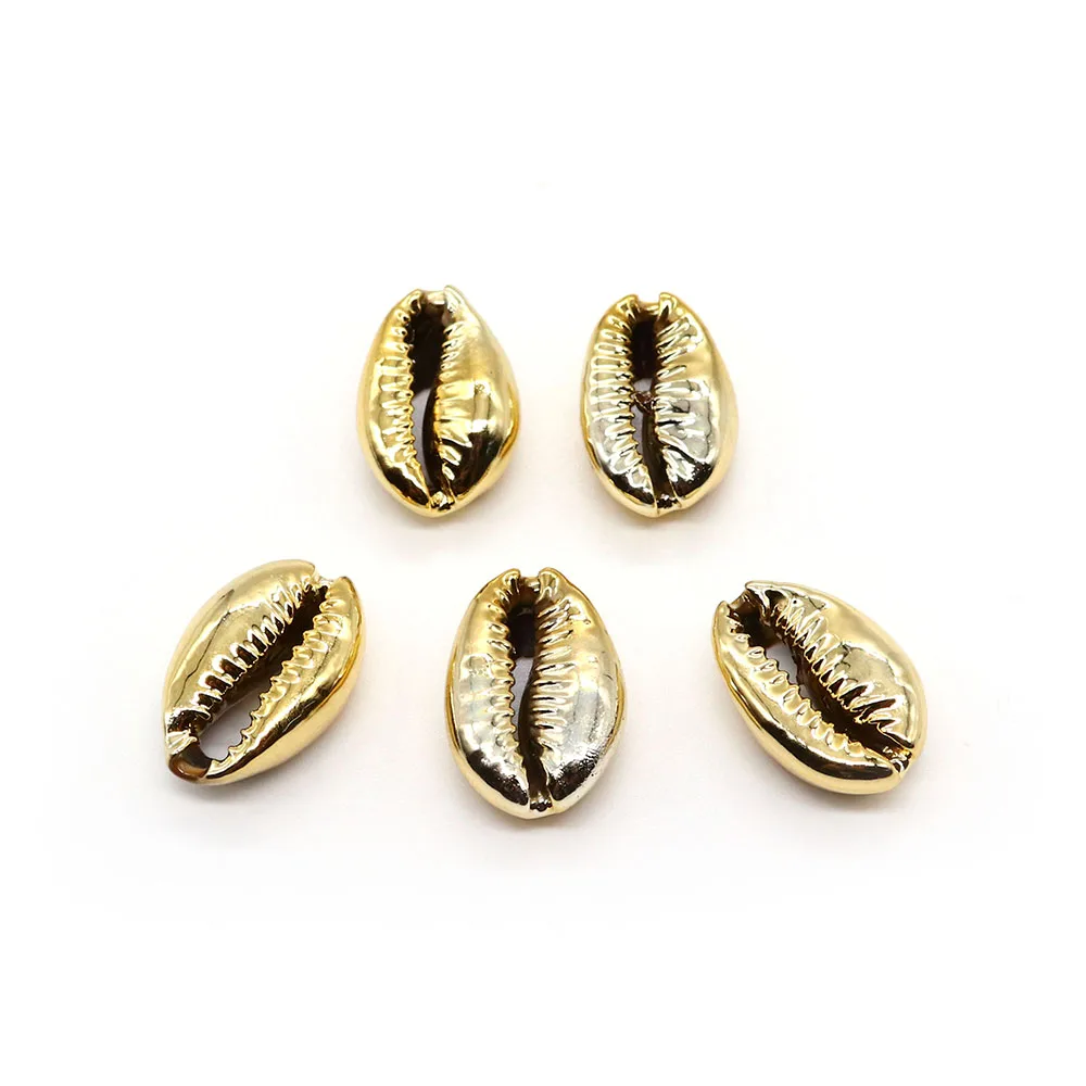 Бусины из ракушек с гальваническим покрытием 18-25 мм