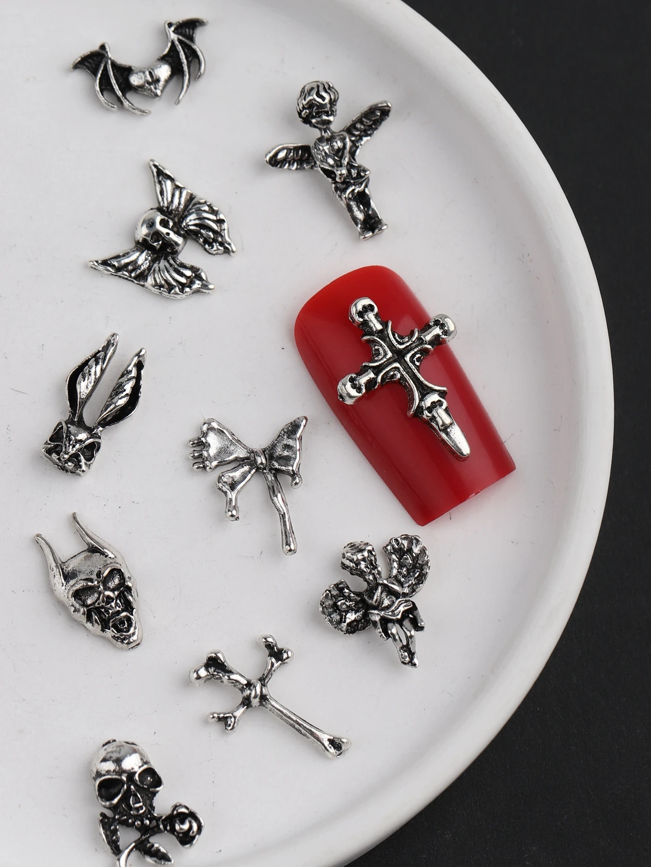 10 шт. готические украшения для ногтей в стиле панк