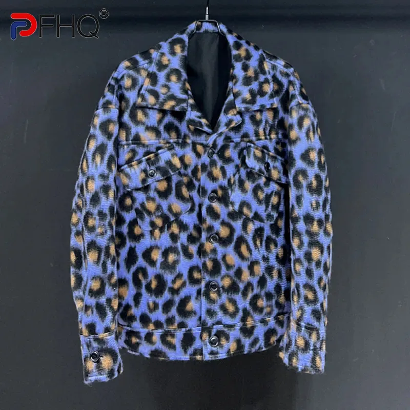 

PFHQ Double-sided Cashmere Thickened Short Jackets Men's High Quality Print Heavy Industry Autumn Single Breathable Coat 21Z2531