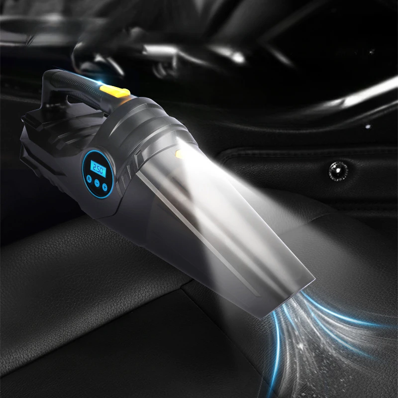With Tire Pressure Measurement & Lighting Function 6000pa Car Vacuum Cleaner