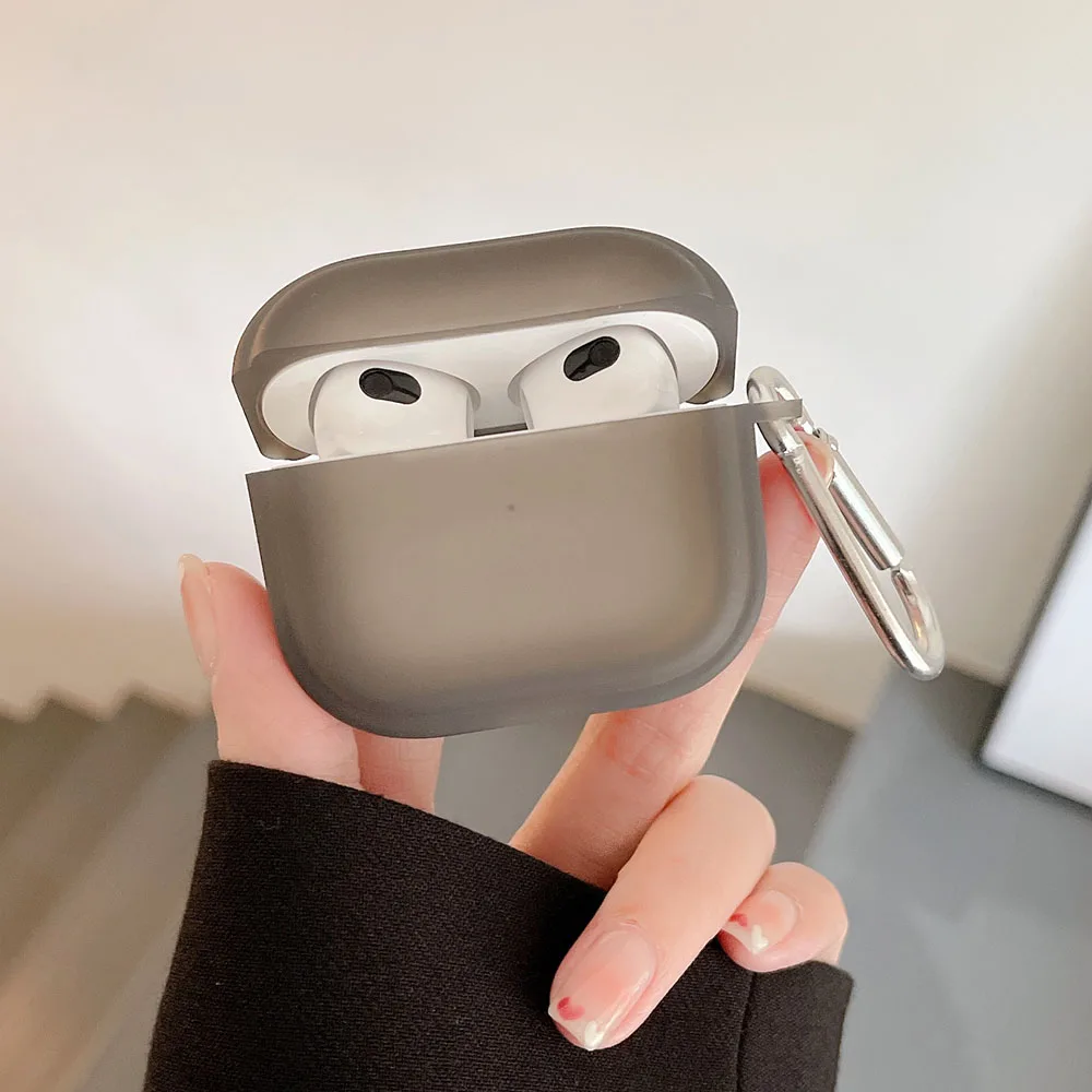 Матовый Прозрачный чехол для наушников Apple AirPods 1 2 3 Pro прозрачный ключей Air Pods AirPod
