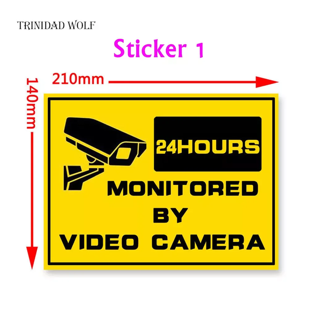 

Surveillance Warning Sticker Monitoring Warning Sign Security Warning Labels Video Camera Alarm Sticker Mark