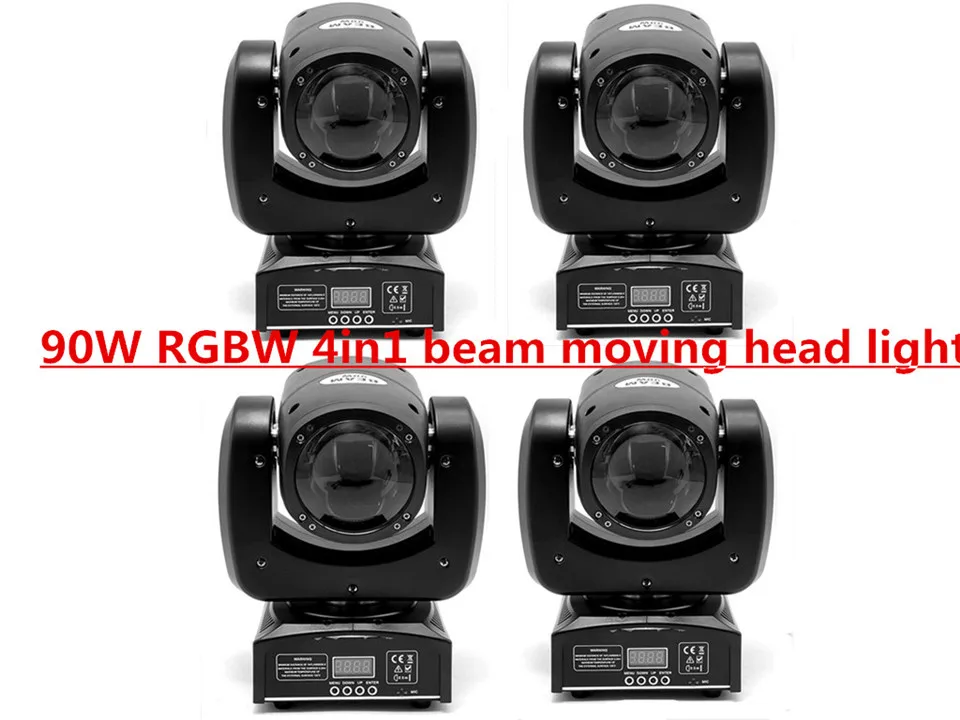 

90W Mini Movind Headlight RGBW 4 in 1 Super Bright DJ Spotlight Dmx Control Disco Dj LED Moving head Lights