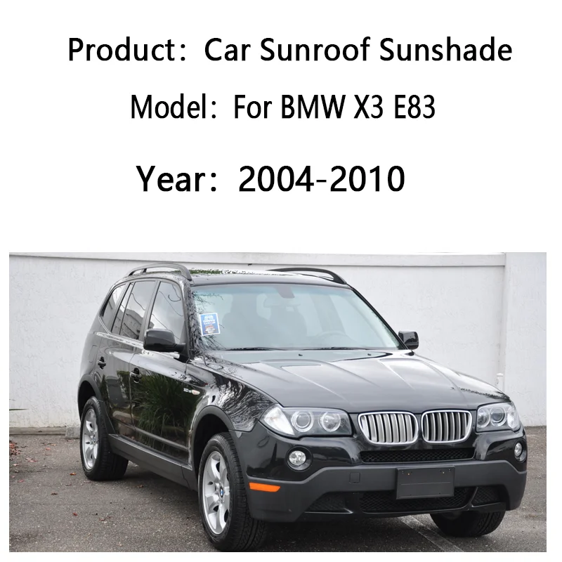 Фото Для BMW X3 E83 2004~2010 2005: Солнцезащитный козырек для люка, электростатический, с защитой от УФ-излучения, автомобильные аксессуары №2