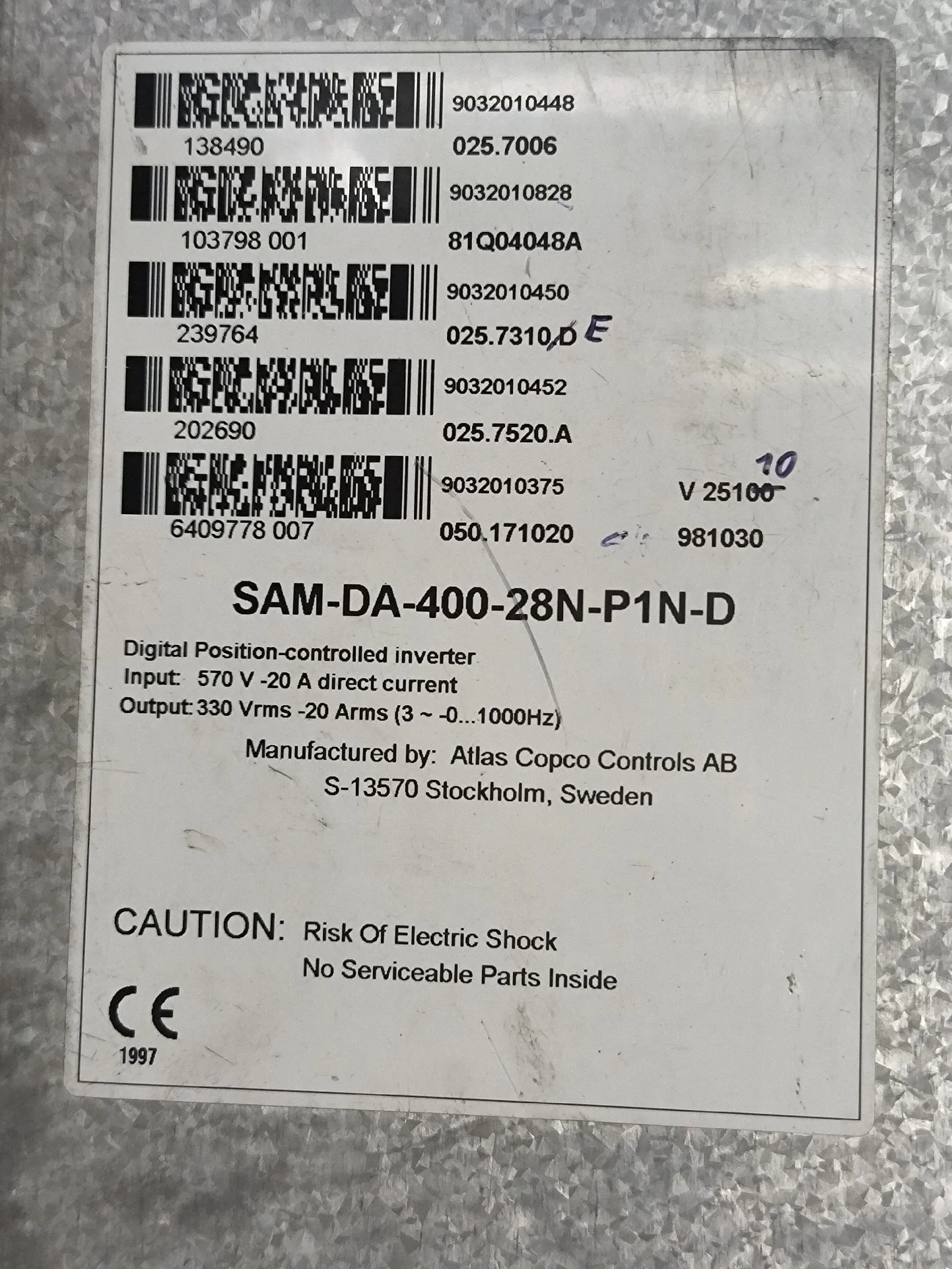 SAM-DA-400-28N-P1N-D сервопривод для Danaher