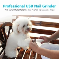 portable electric dog nail clippers for dog nail grinders usb charging pet silent cat paws nail grooming trimmer quitapelos gato