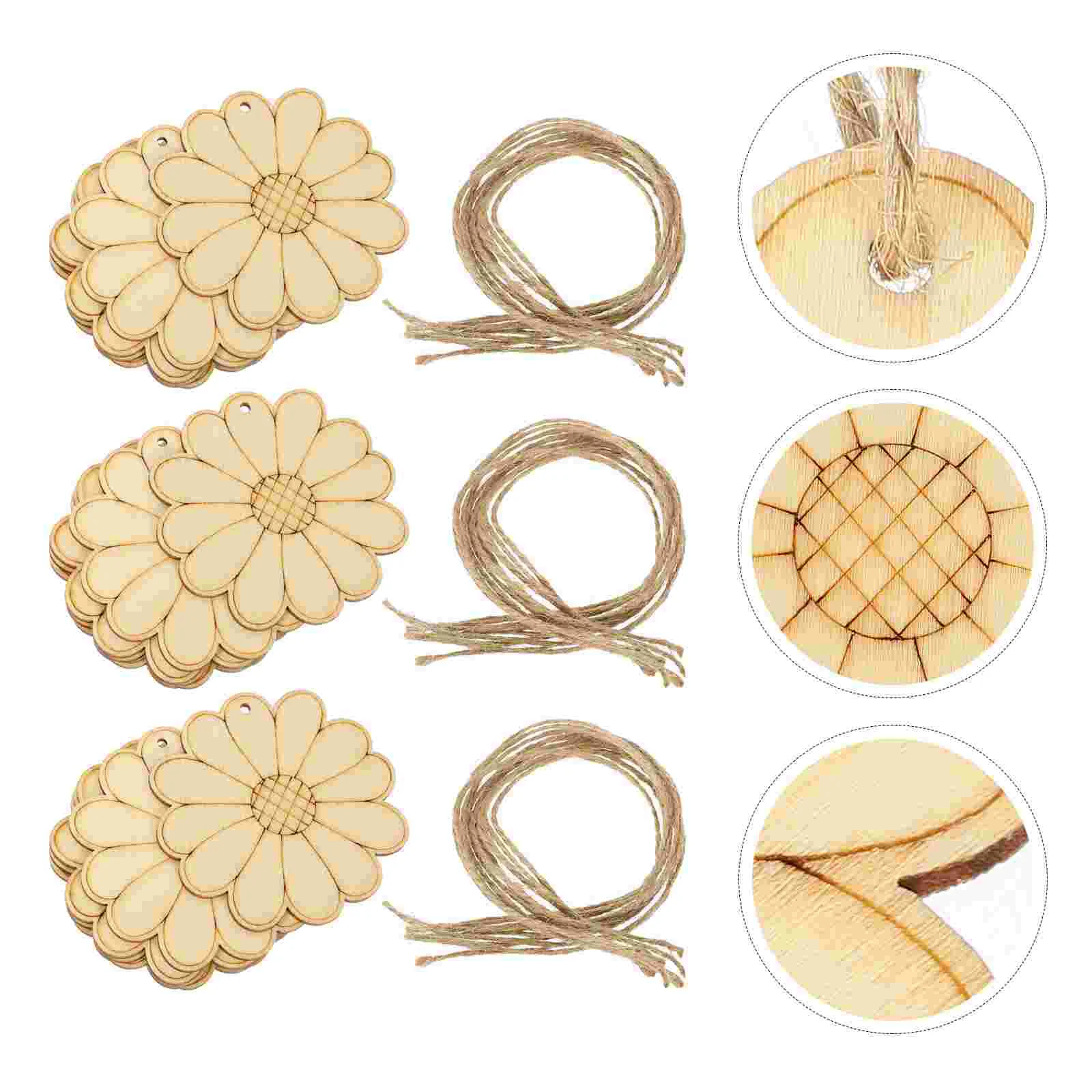 

Wooden Wood Unfinished Diy Flower Slices Crafts Cutouts Ornaments Blank Slice Pieces Chips Cutout Christmas Craft Embellishments