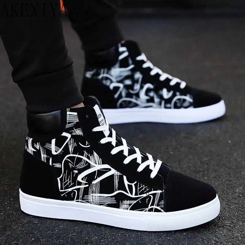 

Fashion Men Shoes New Men Casual Shoes High Top Sneakers Men Vulcanized Shoes Platform Sneakers Quality Mens Sneakers Masculinas