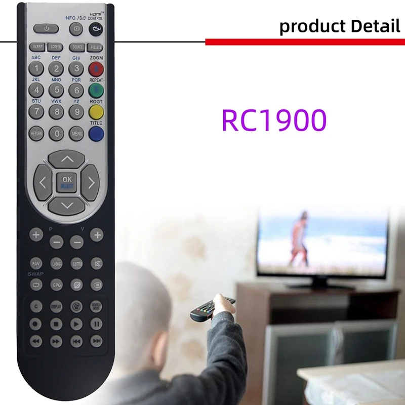 Пульт дистанционного управления RC1900 для телевизора OKI Hitachi Alba Luxor Grundig Vestel Telefunken Bush