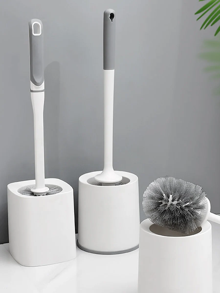 

Plastic Nordic Toilet Brush Long Handle Modern Bathroom Eco Friendly Toilet Cleaning Brush Holder Fixture brosse wc Home Items