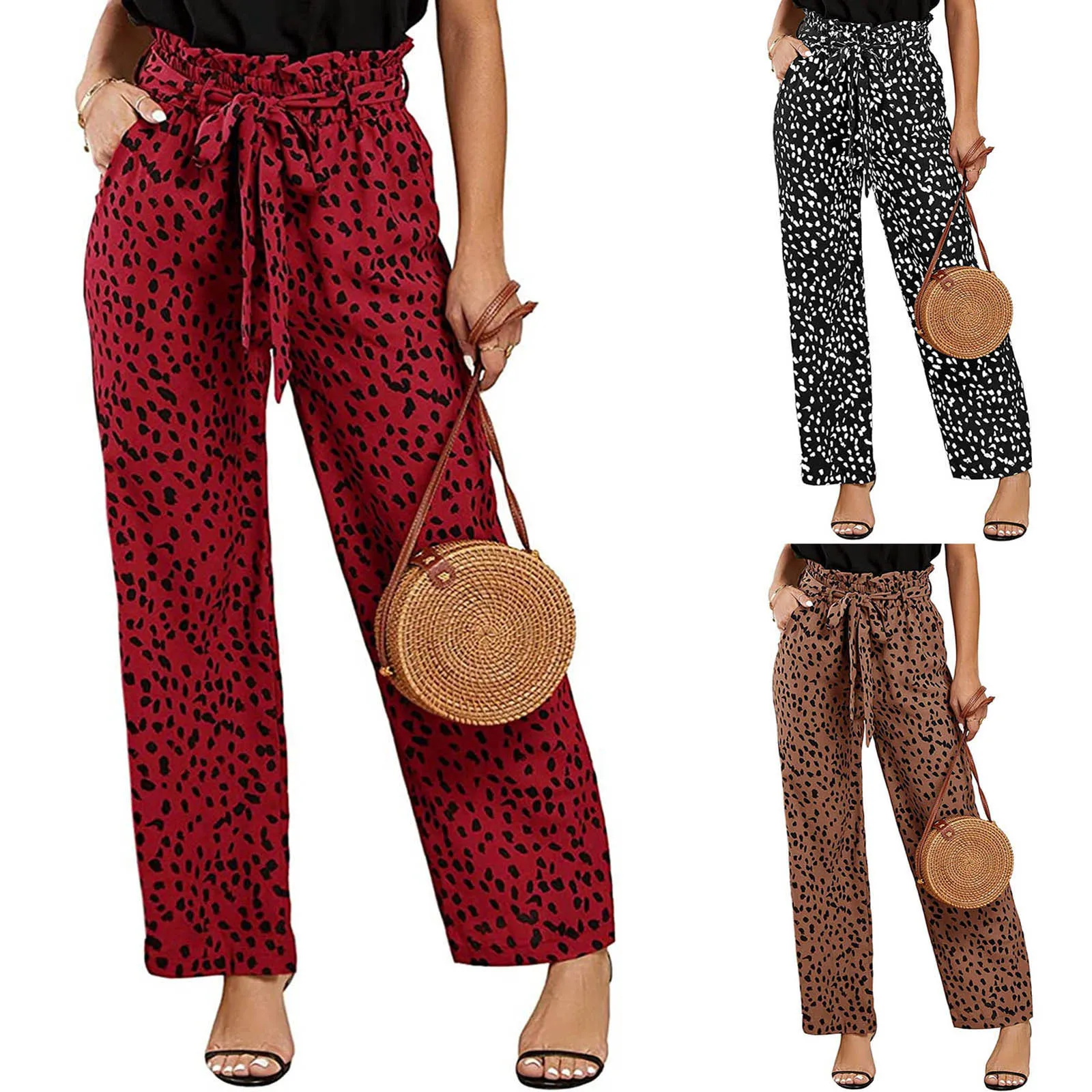 Linen Cotton Pants Women Summer Elastic 