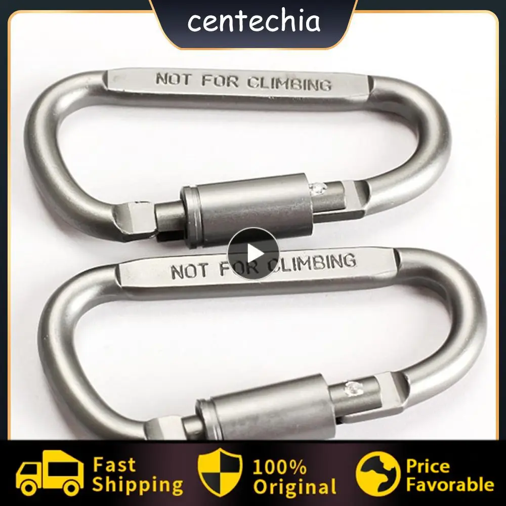 

1~10PCS Camping Climbing Equipment Aluminum alloy Survival D-ring Locking Carabiner Clip Set Screw Lock Hanging Hook Buckle
