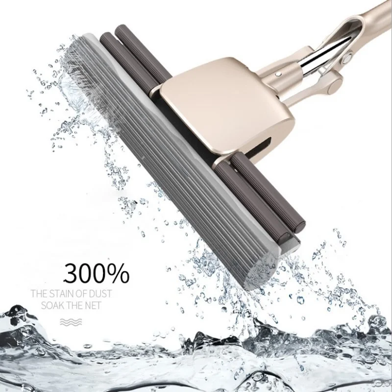 

Швабра с губкой для мытья пола, впитывающая губка для ленивых, с нажимом спереди, роликовый тип, для уборки дома