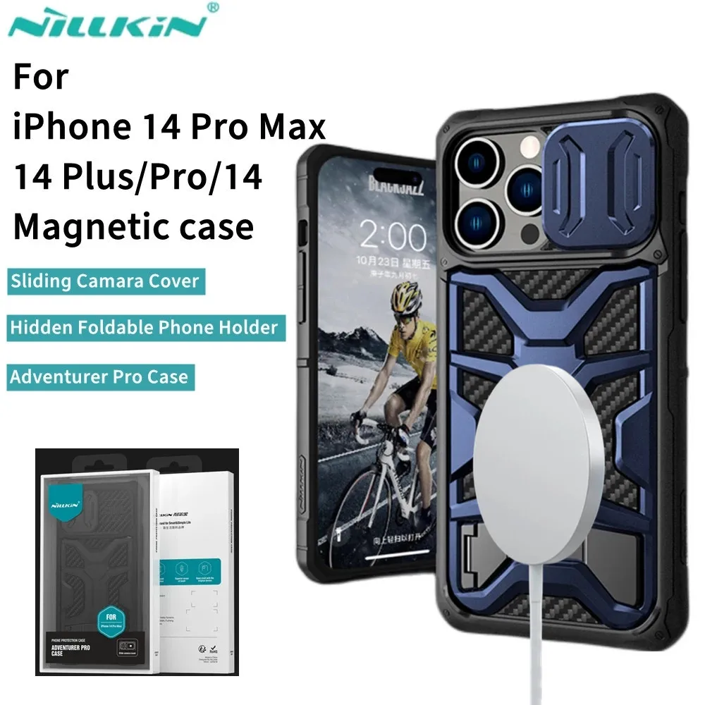 

Nillkin For Apple iPhone 14 Pro Max Plus Case Adventurer Pro Magnetic Adapt Magsafe Sliding Camara Cover For iPhone 14 Pro Case