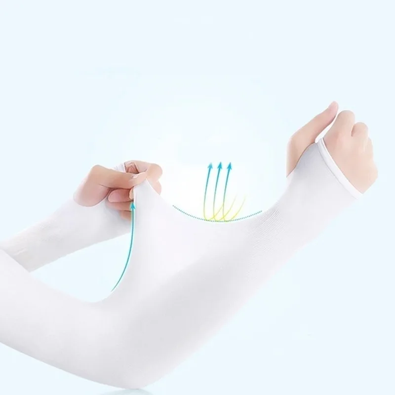 Унисекс Ледяной Шелк Солнцезащитные Рукава Противоскользящие Летние Перчатки