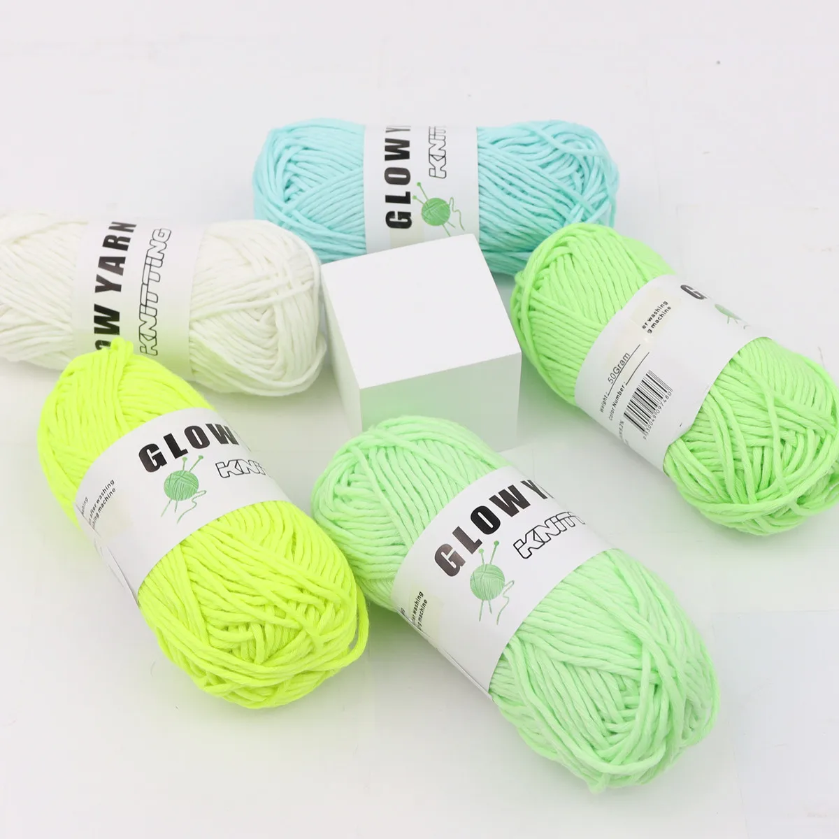 Новая функциональная пряжа полиэстер светящаяся крупная 2 мм для ручной вязки