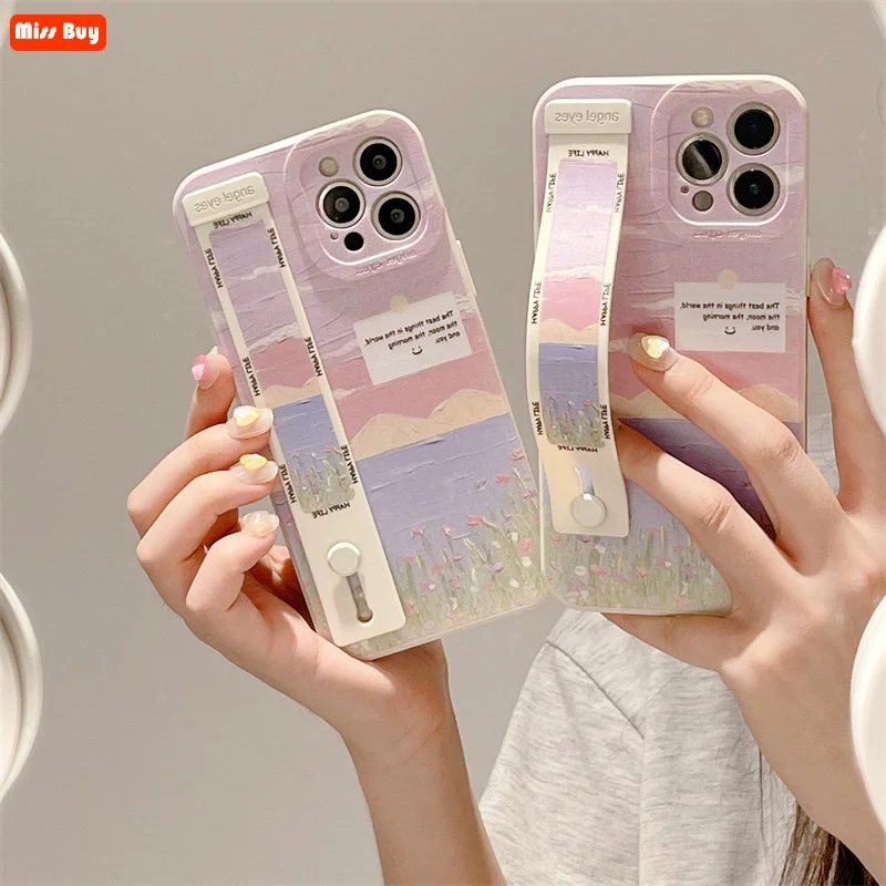 

Colorful Dream Print Wrist Straps Case for Xiaomi mi 13 12 Lite 12 Pro 12 Ultra MI 11 Pro Ultra 11T Redmi Note 12 Pro Plus Cover