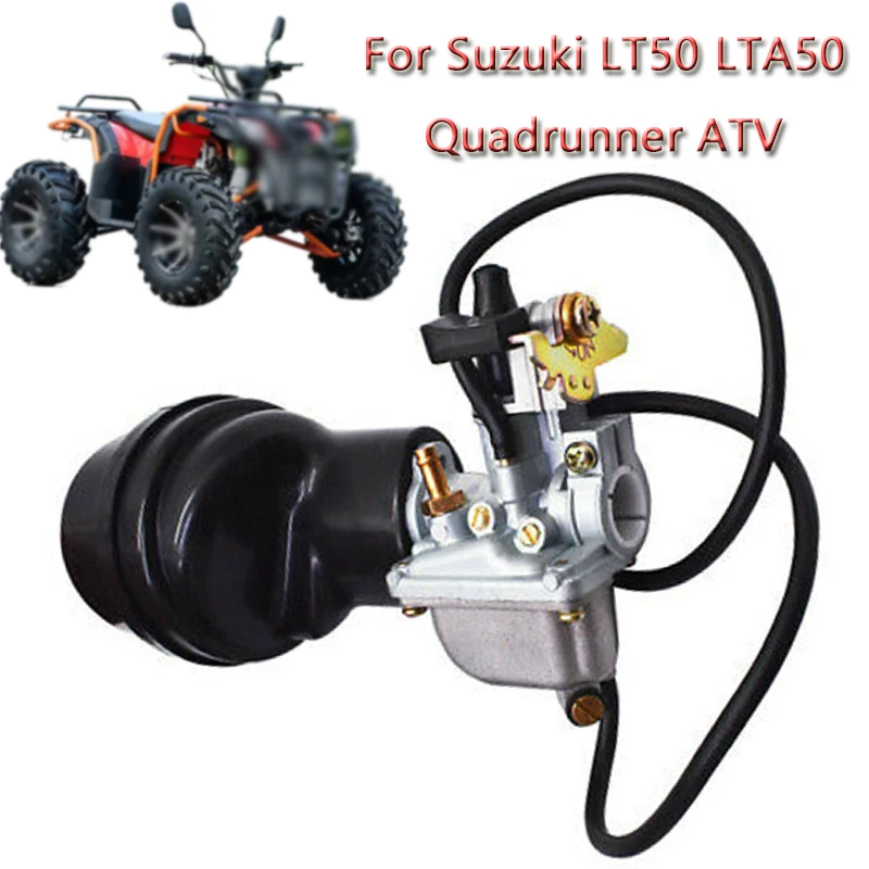 Фото 1 комплект автомобильных аксессуаров, карбюратор для Suzuki LT 50 LT50 LTA50 1985-2006 ATV Quad с набором воздушных фильтров, автомобильные инструменты для карбюратора №1