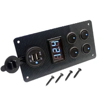 2022 new waterproof boat switches voltmeter socket dual usb socket panel mount usb socket car accessories tools official store