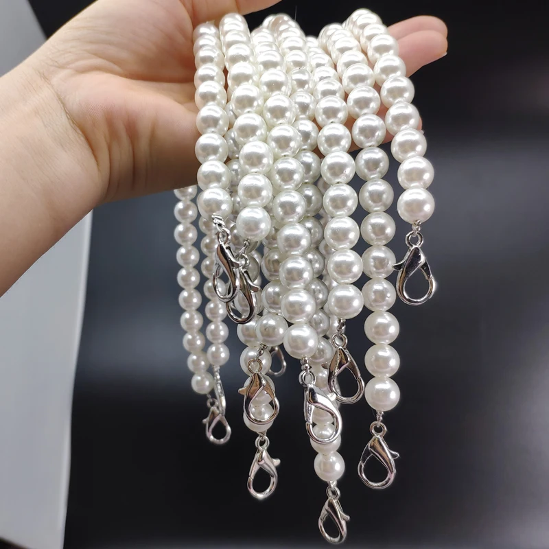 

2pcs/lot Single Row Imitation Pearl Embellished Crafts, Bikini Connector DIY Swimwear bags Shoe Buckle Jewelry Accessories