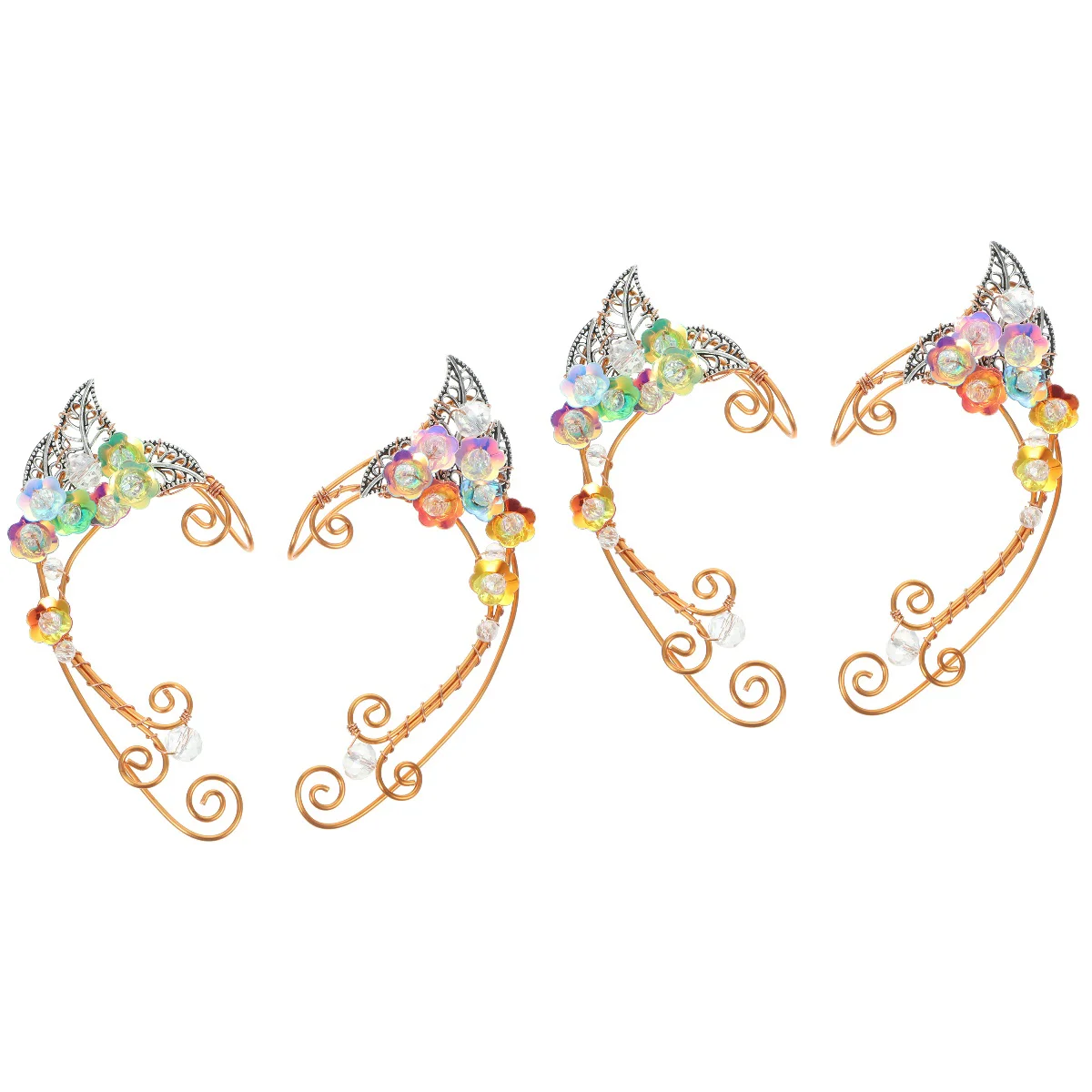 

Женские серьги-клипсы в виде цветка Elf