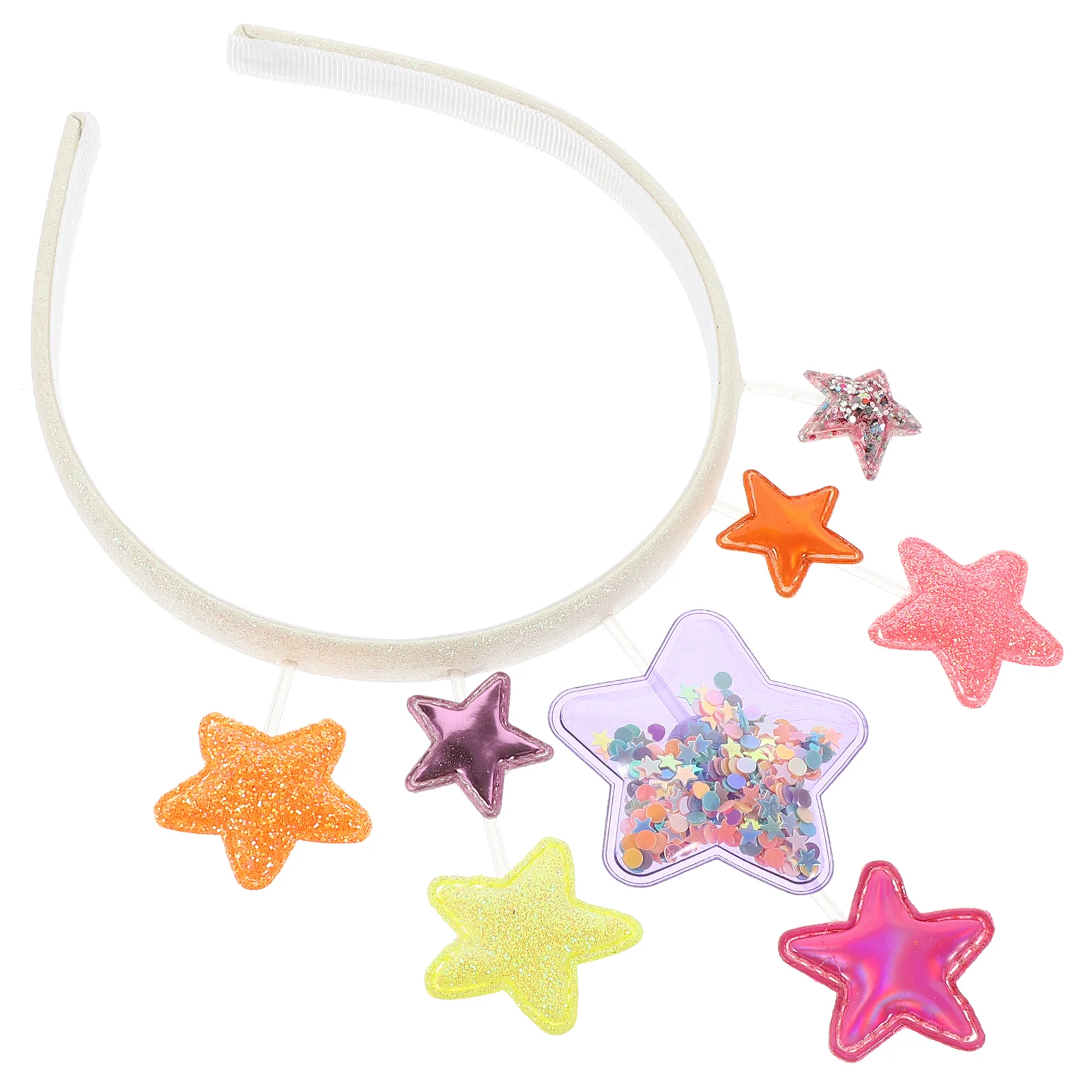 

Women Headband Party Pentagram Hair Scrunchies Star Plastic Festival
