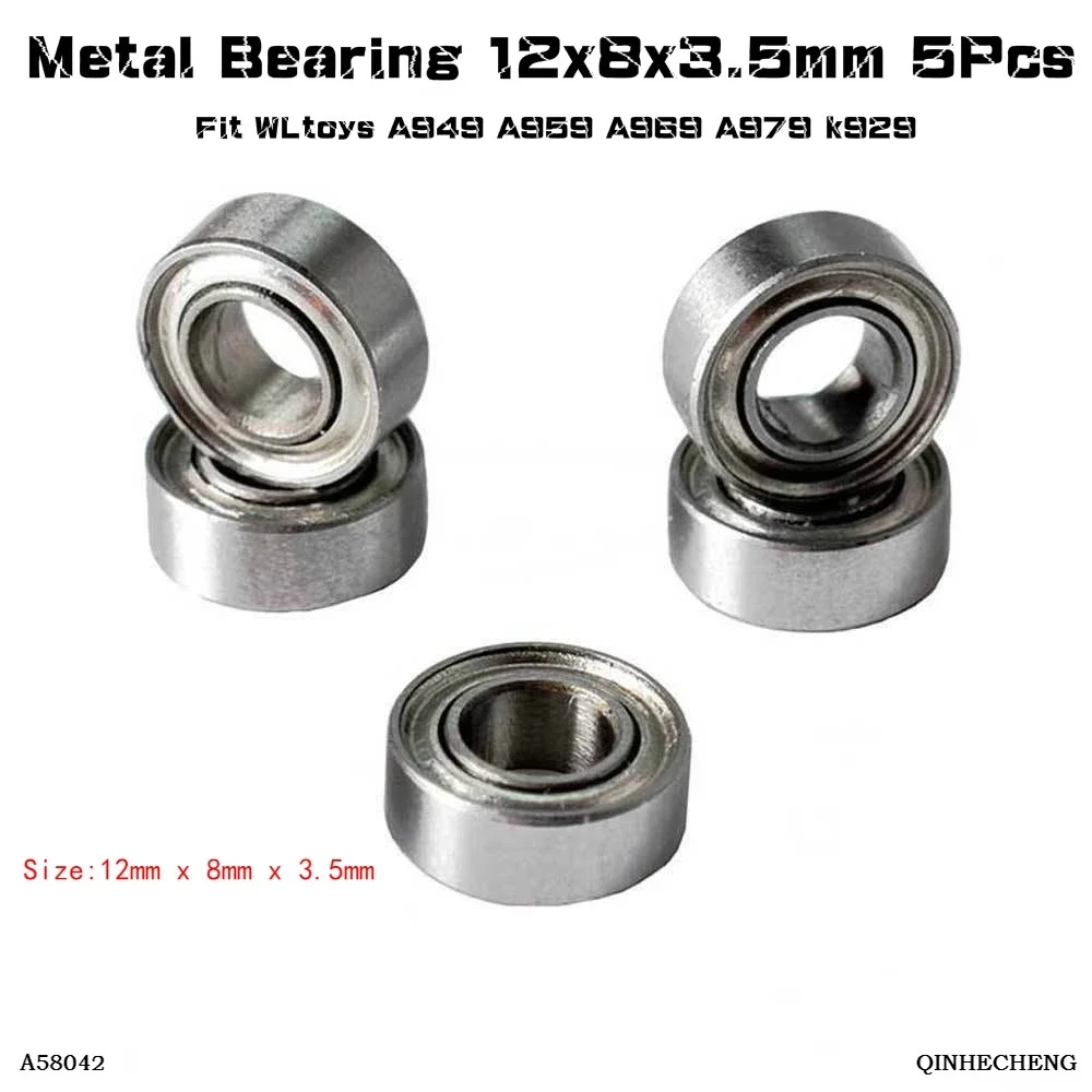 RC A58042 металлический подшипник 12x8x3 5 мм подходит для WLtoys 1:18 внедорожный A949 A959 A969 A979