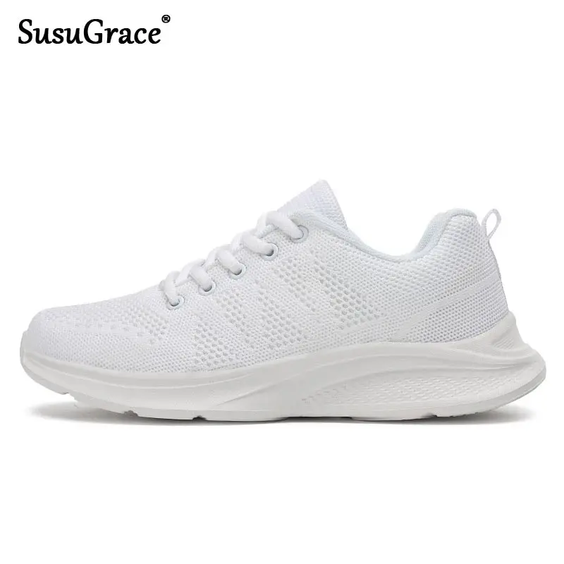 

SusuGrace Running Shoes For Women Lace-up Sneakers Breathable Air Mesh Women Fitness Sports Shoes High Quality Athletic Footwear