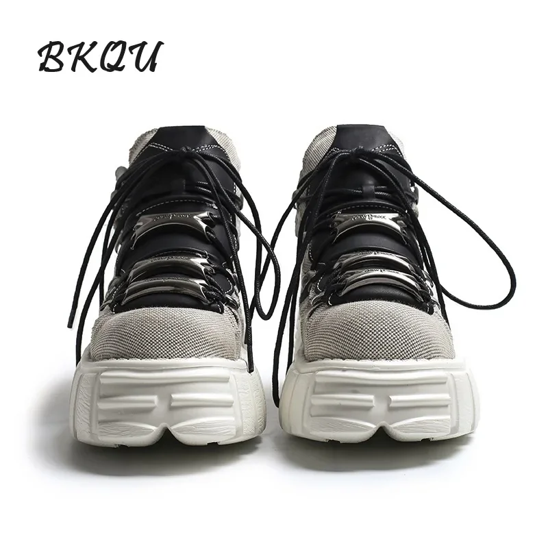 BKQU Ретро-испанские туфли в стиле панк 2024 осенние новые мужские и женские с