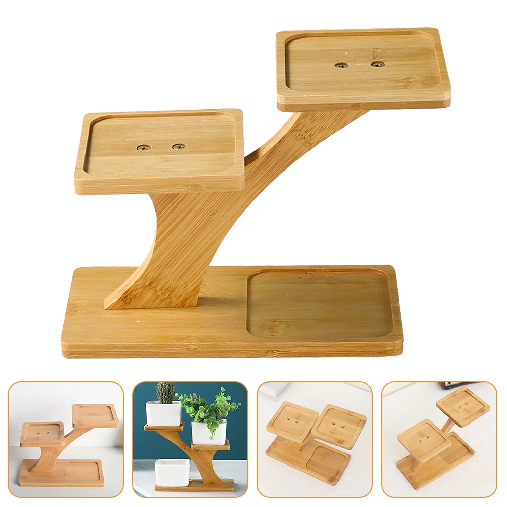 

Stand Bamboo Planter Holder Plant Stand Multi-Layer Plants Holder Plant Stand Indoor for Display Outdoor Office Home