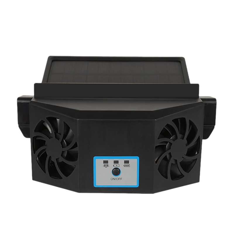 

Portable Air Purifiers Solar Powered Car Fan Auto Air Vent Radiator ABS Solar Powered Energy Saving Exhaust Fan