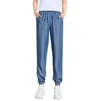 cropped jeans womens denim pants summer 2022 new korean fashion high waist thin harem baggy pants y2k streetwear jeans trousers