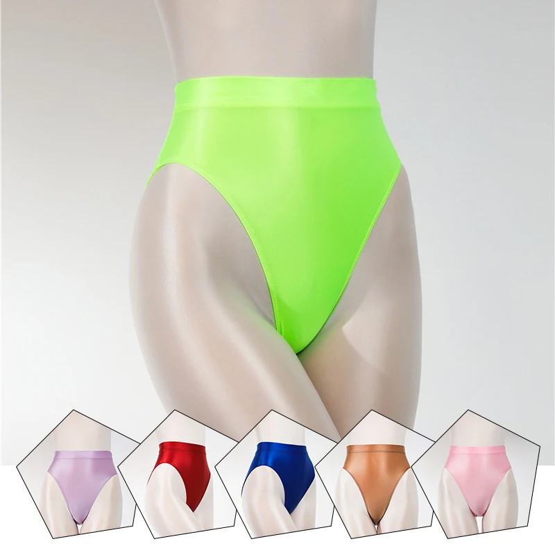 

2022 Women's Sexy Briefs High Waist Icy Silk Seamless Modal Underpants Female Solid Underwear Lingerie Comfortable Thong Panties