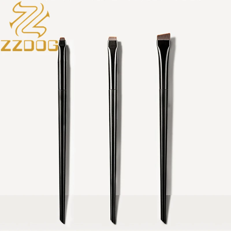 

ZZDOG 3Pcs Cosmetics Tools Kit Professional Eyebrow Eyeliner Blending Lipstick Makeup Brushes Set Wooden Handle Beauty Brush